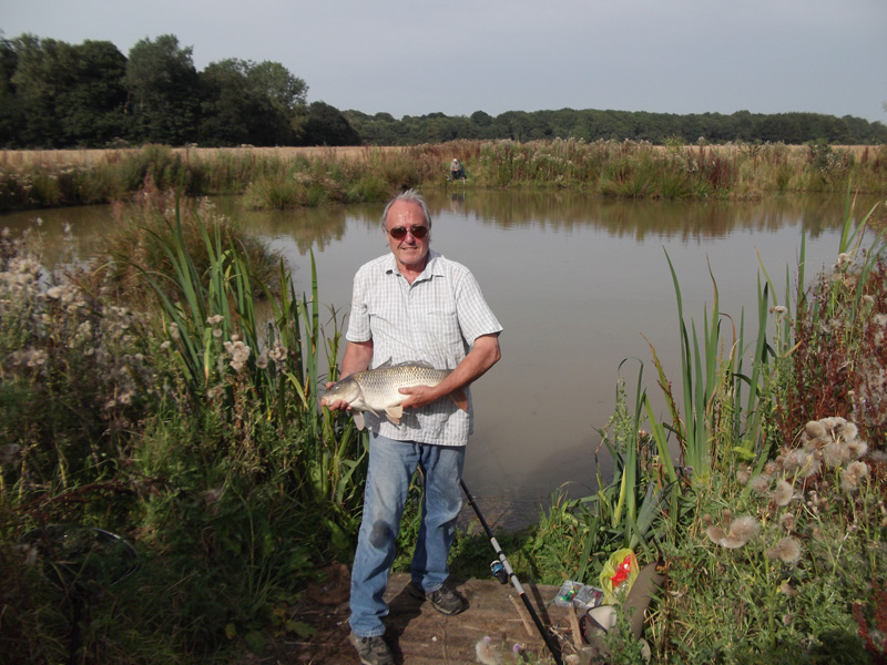 One of the fishing ponds at Church Farm North Burlingham Norfolk